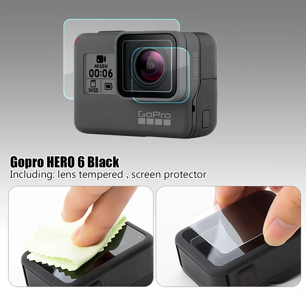 Фото Защитная пленка из закаленного стекла для GoPro Hero 11 10 9 8 7 6 5 Black, защита экрана и объектива камеры GoPro Hero10 Hero9, аксессуар №3