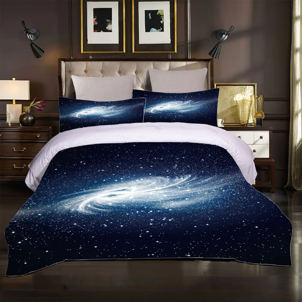 Комплект постельного белья HUANZHUANG комплект из 3 предметов с цифровым 3D принтом