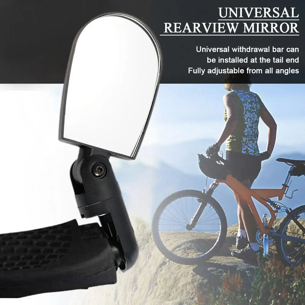 

Bicycle Back Sight Rearview Handlebar Rear View Adjustable Wide Reflector Cycling Travel Angle Mirrors Bike Mini Accessories