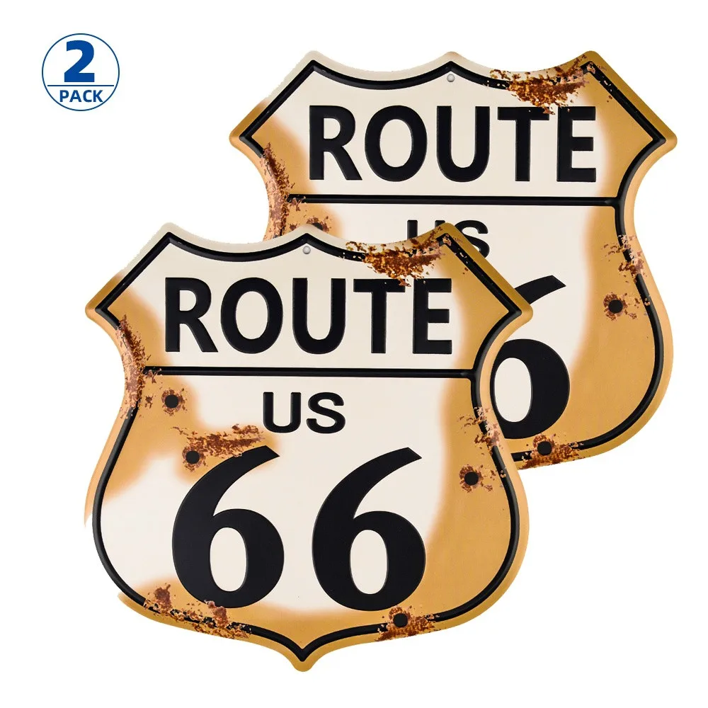 

2Pack-US Route 66 жестяной знак, 11 дюймов W x 11 дюймов H