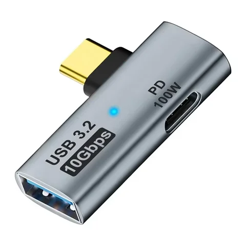 2 в 1 USB C OTG Кабель-адаптер типа C к USB3.2 10 Гбит/с PD100W Адаптер для быстрой зарядки данных для Samsung Huawei Xiaomi Ноутбук Планшет