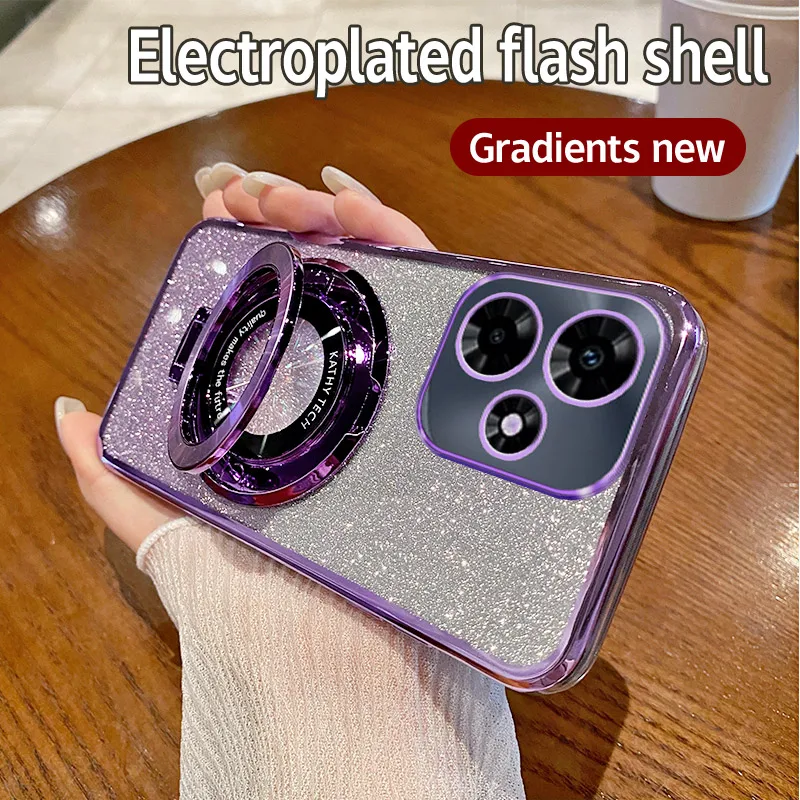 Чехол для Infinix Hot 30i гальванический мягкий блестящий чехол из ТПУ задней крышки