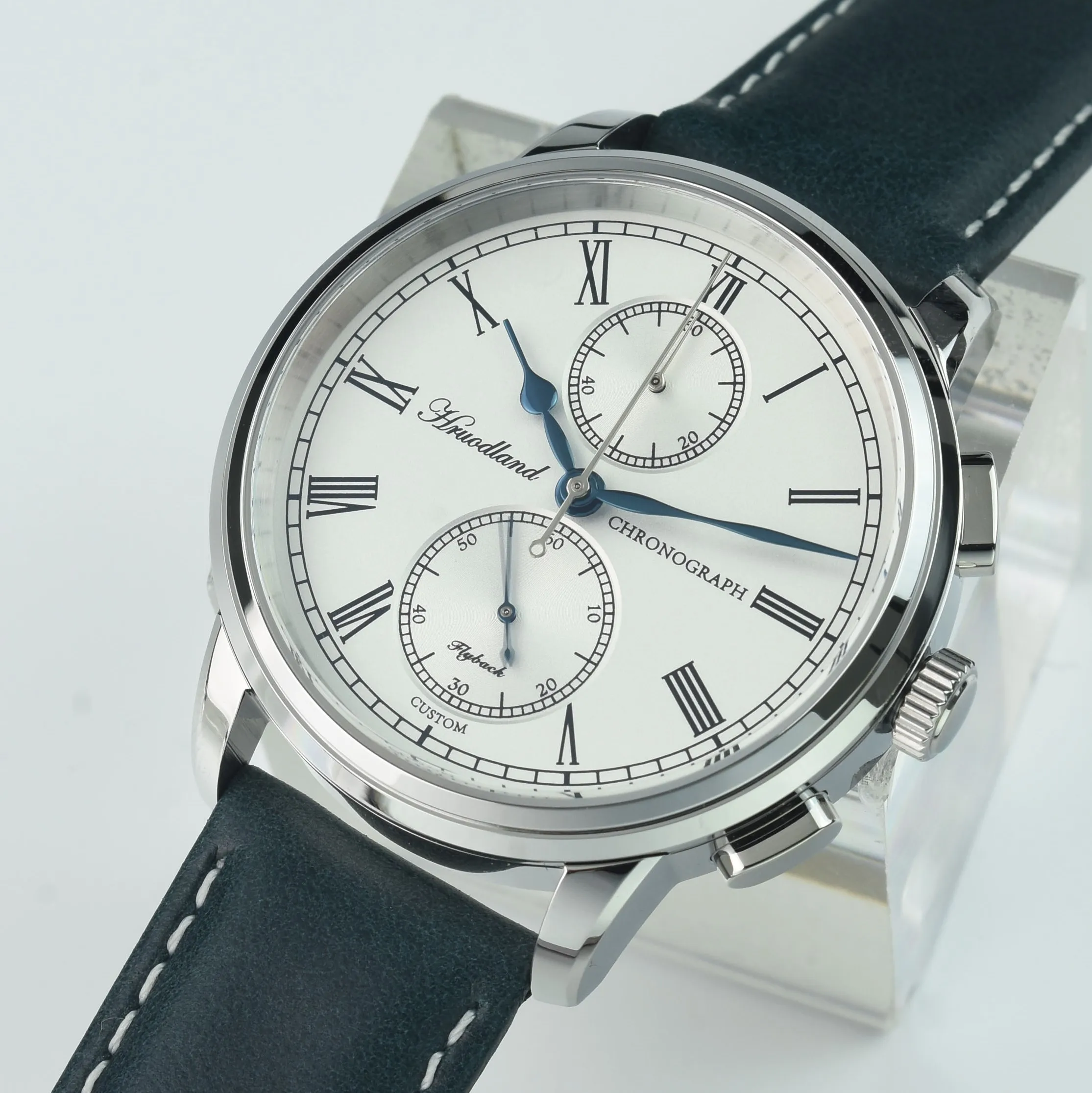 

Hruodland G004 Мужские кварцевые часы в стиле ретро с хронографом VK61 мужские спортивные часы из нержавеющей стали с сапфировым стеклом деловые часы Wrsiwatch с кожаным ремешком