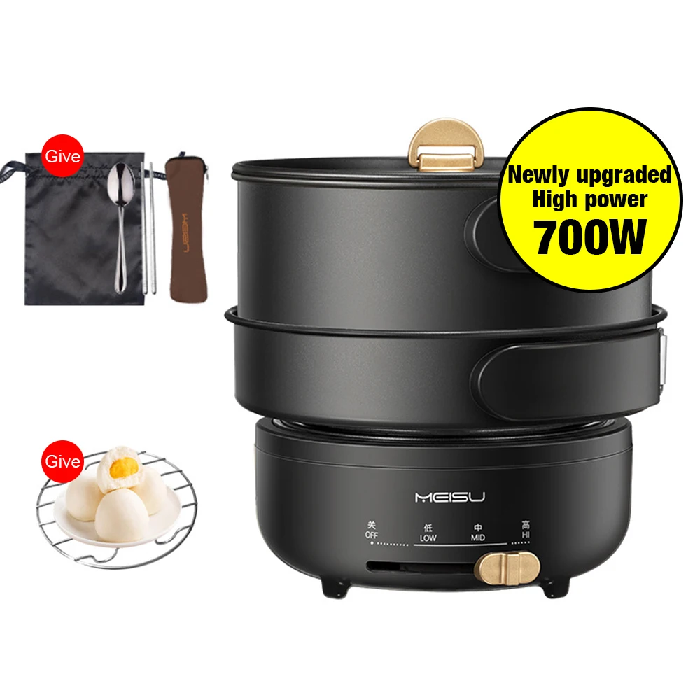 Mini electric rice cooker non-stick hot pot multi-function household electric rice cooker travel portable electric rice cooker