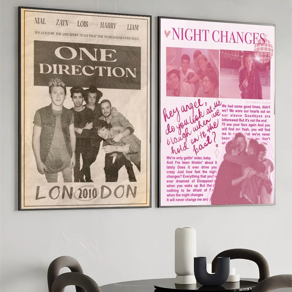 British Popular Group O-one D-direction Poster Wall Art Home Decor Room Digital Painting Living Restaurant Kitchen Ar