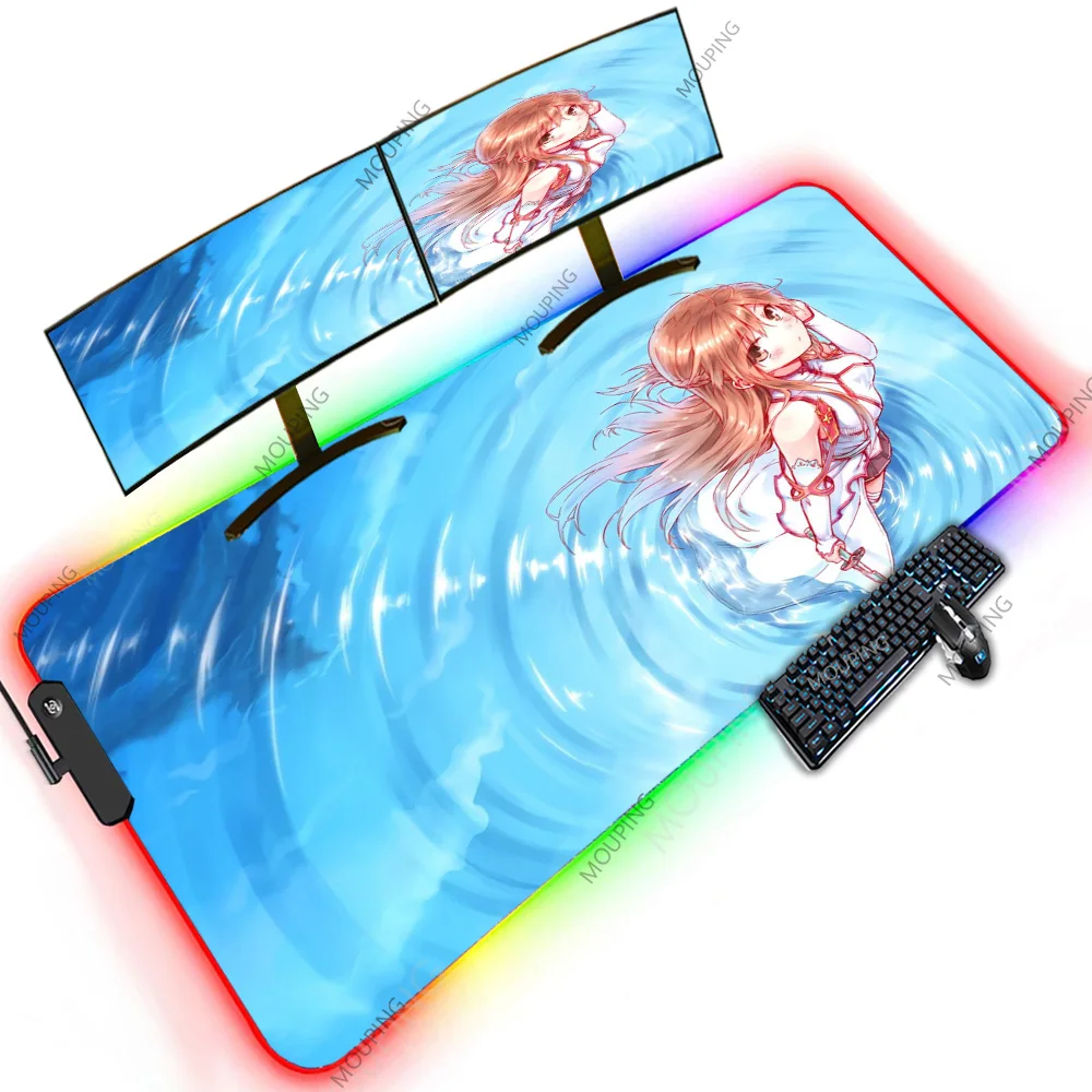 

Office Deskpad Kawaii Oversized Mause Pad Cool Keyboard Carpet Gaming Desk Organization Aesthetic Backlit Xxxxl Lighted Mousepad