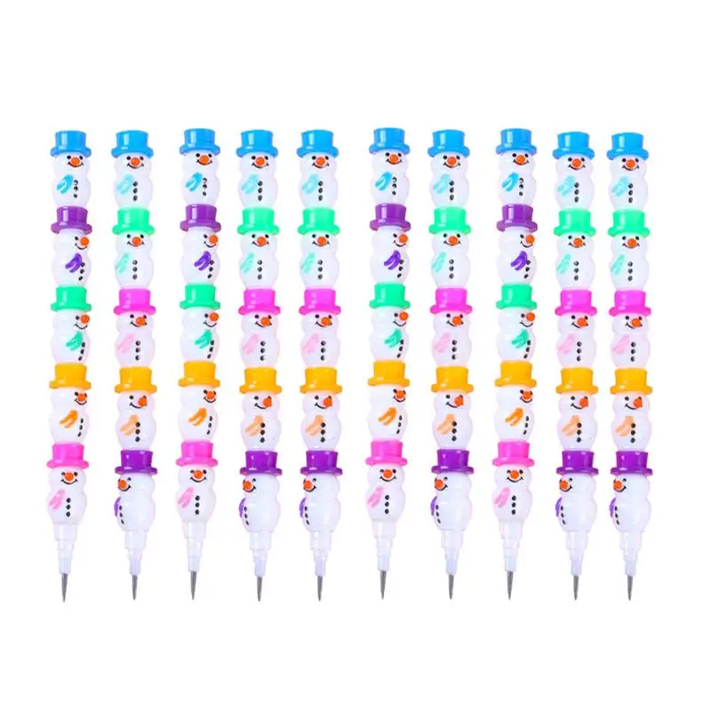

20Pcs Christmas Stackable Pencils Snowman Stacking Pencils (Assorted Color)