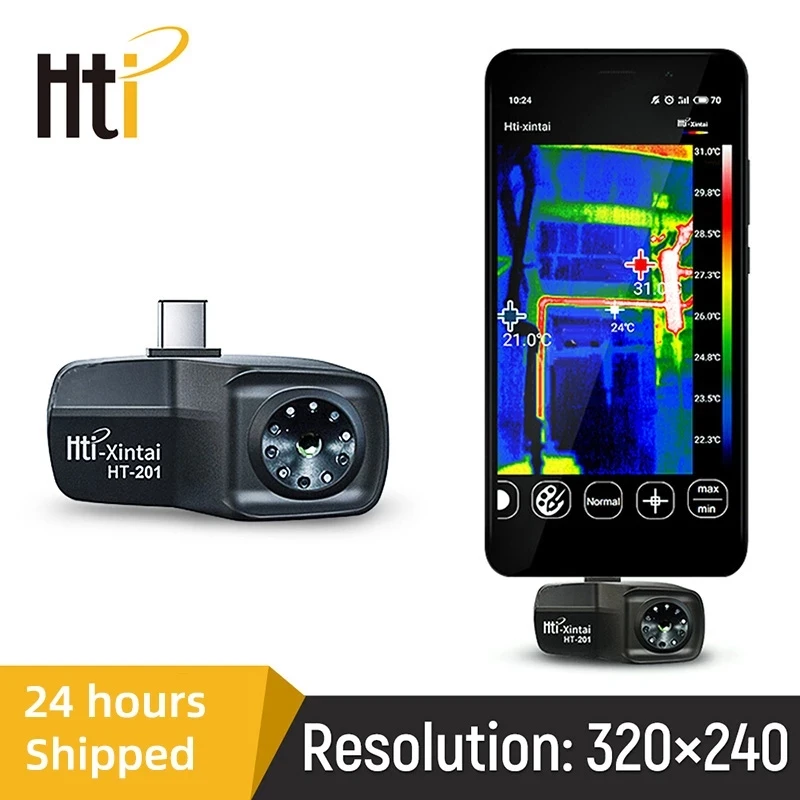 

Hti Infrared Thermal Imaging Camera HT-201 Industrial PCB Circuit Detection for Phone Support Video and Pictures Recording Tool