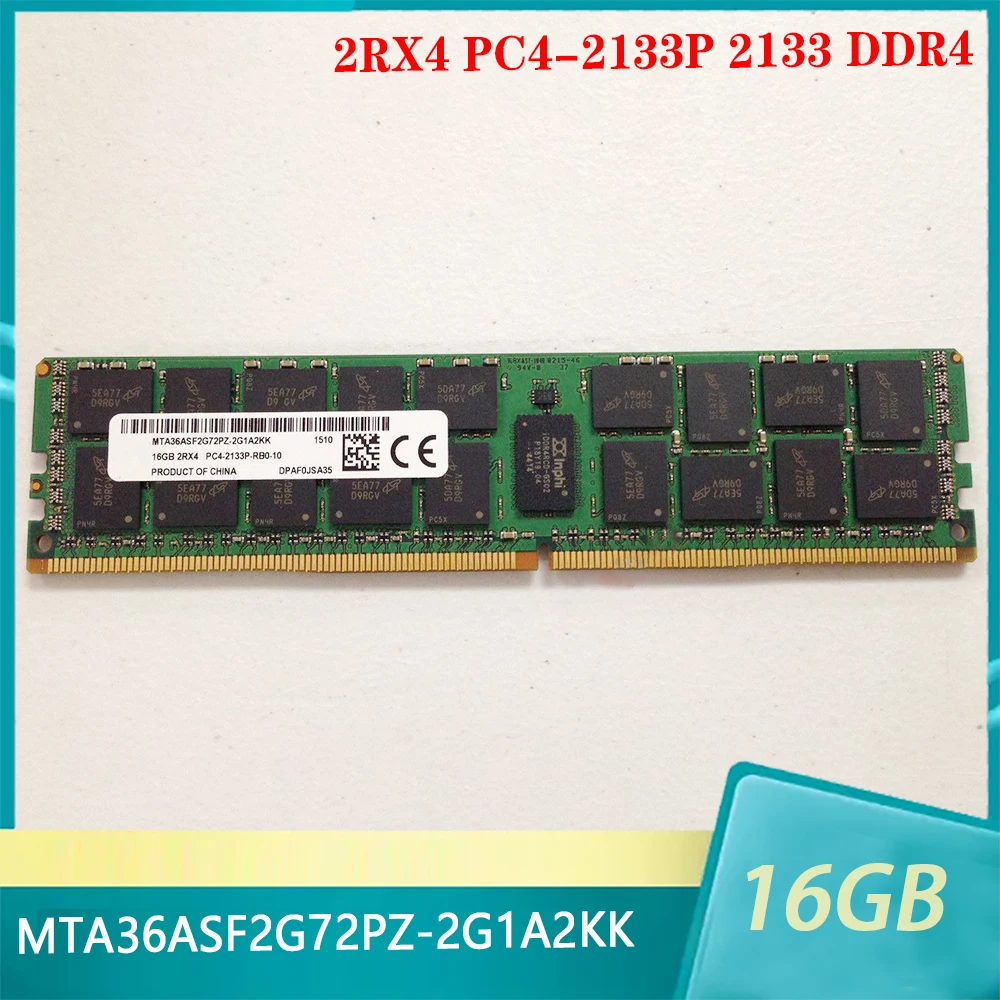 Для MT RAM MTA36ASF2G72PZ-2G1A2KK 16G 16GB 2RX4 PC4-2133P 2133 DDR4 Memory