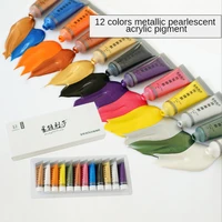 12ml acrylic paint by number tableau leer verf decoe wall painting pigments waterproof professional 12 colors acrylic paint set