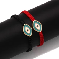 new fashion demon eye painting oil hand braided adjustable bracelet for women girl wholesale jewelry gifts