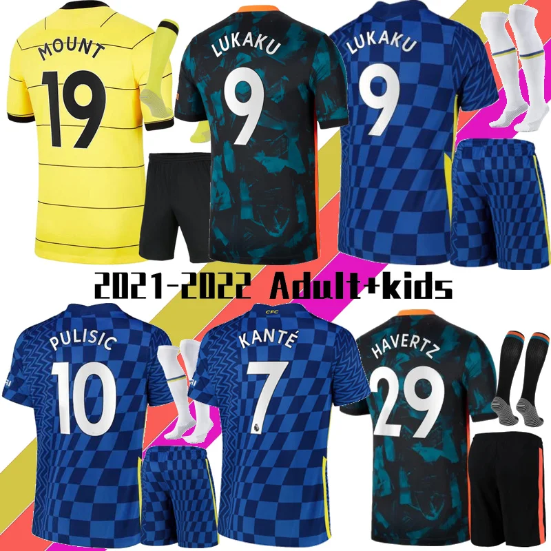 

2021 2022 MEN KIDS JERSEY Camiseta de Fútbol LUKAKU MOUNT PULISIC HAVERTZ KANTÉ WERNER CHILWELL ZIYECH CHELSEAES Football Shirt