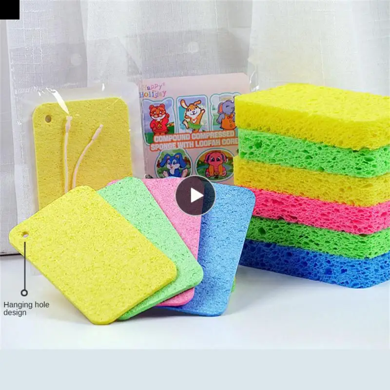 

Kitchen Housework Cleaning Dishwashing Cloth Clean Stains 11×7×2cm Dishwashing Sponge Fast Cleaning Modern Minimalist Compressed
