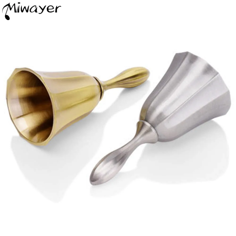 

Miwayer звонки ручной звонок латунный Свадебный колокольчик громкий прием ужин отель класс колокольчик золотистый Серебристый