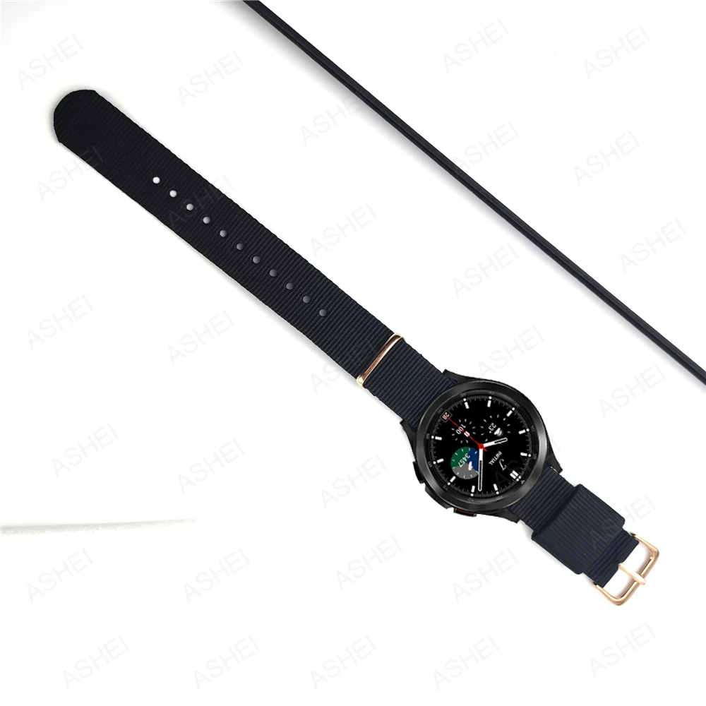 

Ремешок 20 мм для samsung galaxy watch 4 classic band 46 мм 42 мм/galaxy watch 4 44 мм 40 мм, Мягкий Нейлоновый браслет для Galaxy watch 3 41 мм