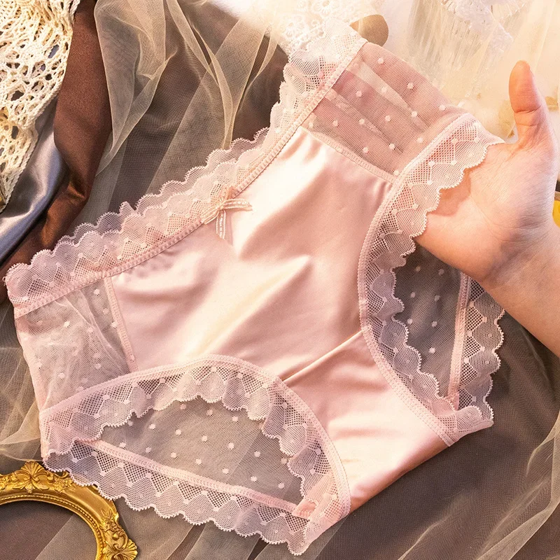 Сексуальные трусики кружевные сетчатые ropa Interior femenina полупрозрачное нижнее белье