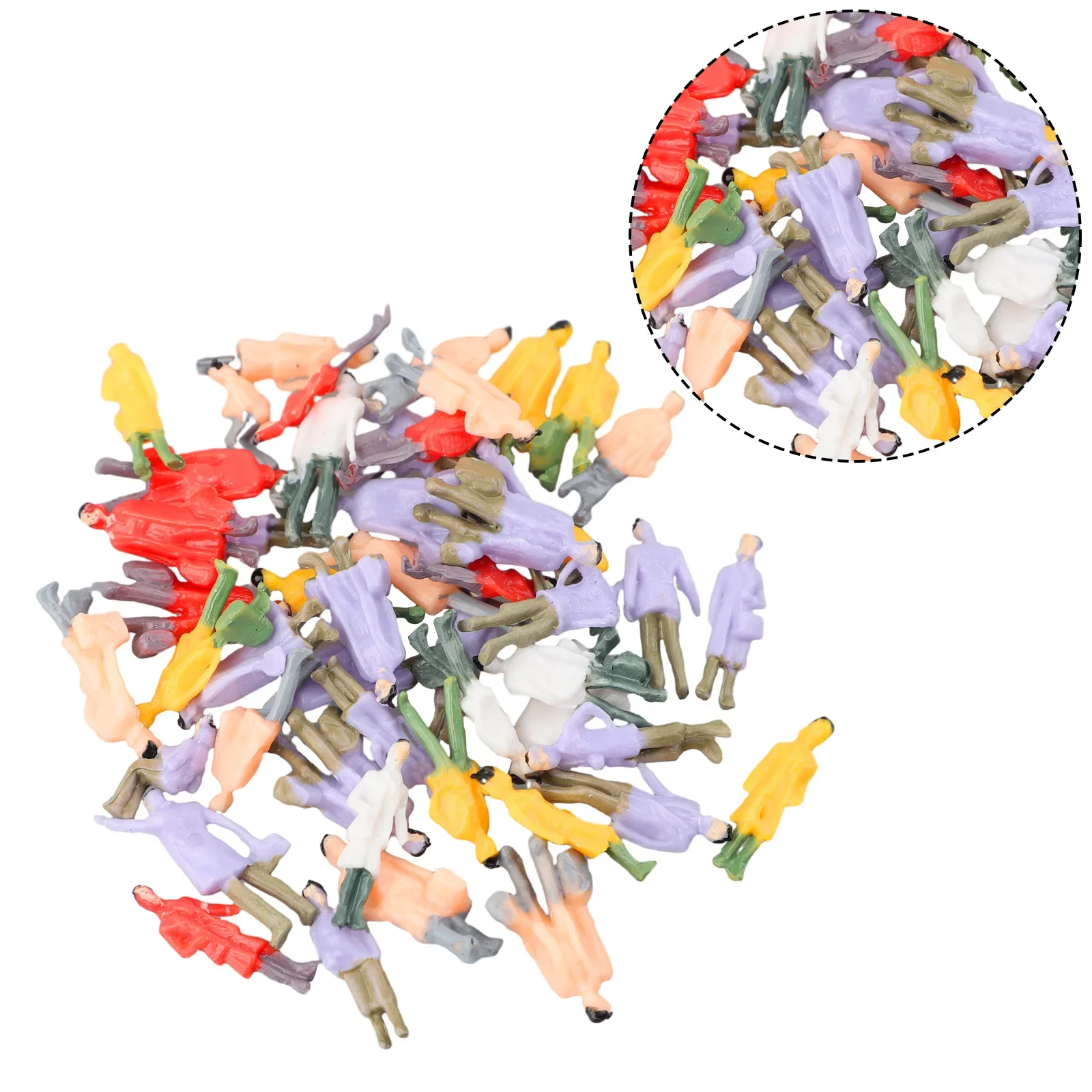 Принесите жизнь своим моделям поездных сцен с 50 шт. окрашенными фигурками макет