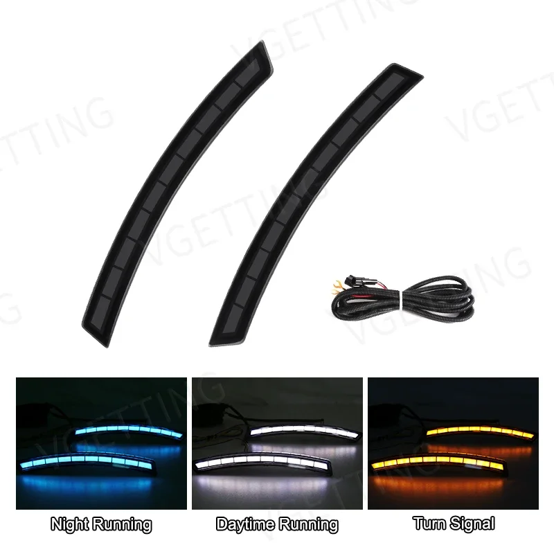 

Vget для Honda CRV 2023 2024 автомобильная лампа для переднего колеса, 3 функции, светодиодный, боковой, габаритный фонарь Streamer, свет для крыла, водонепроницаемый