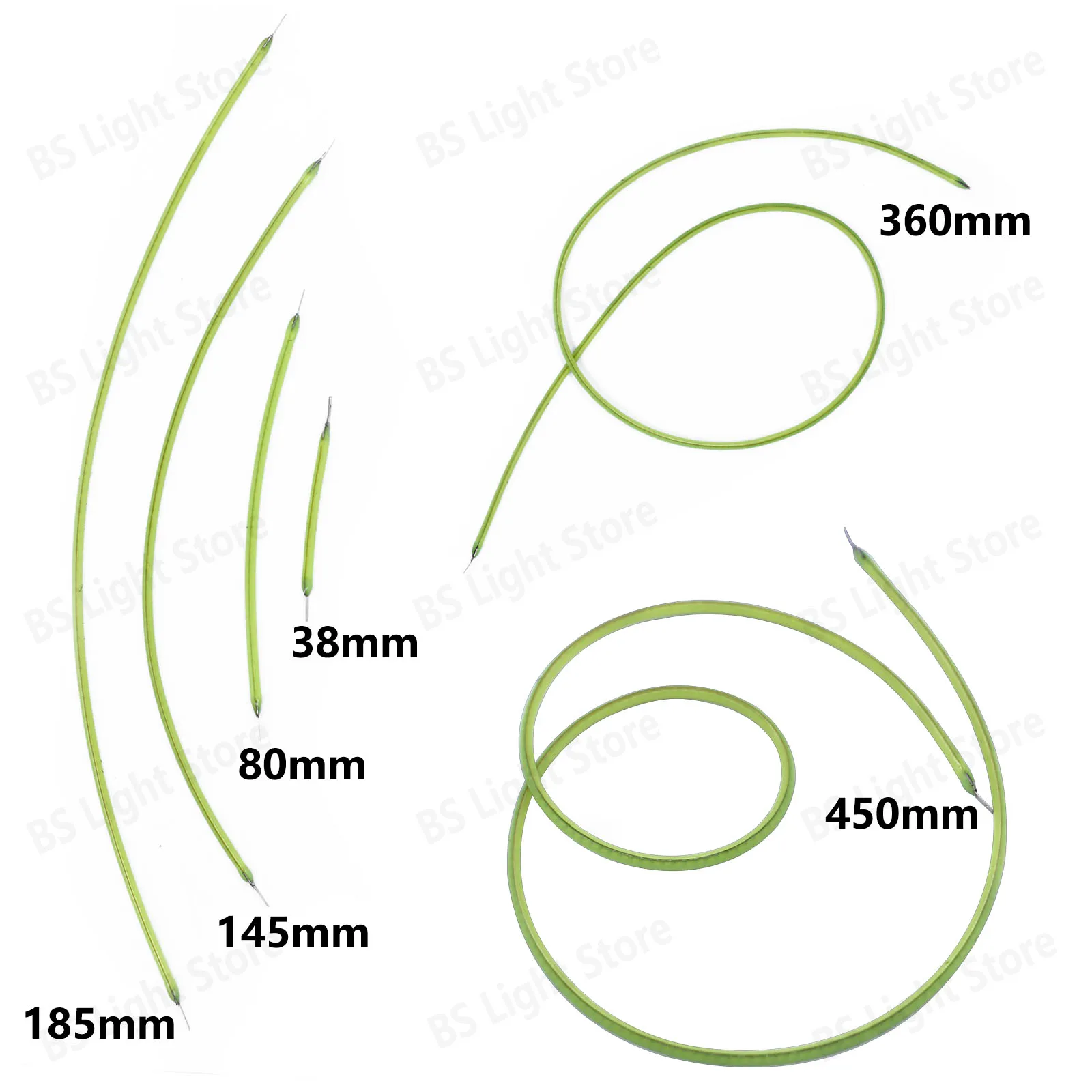 Светодиодный ледяной синий 38 мм 60 80 145 185 360 450 DC3V Гибкая нить Ретро лампа Эдисона