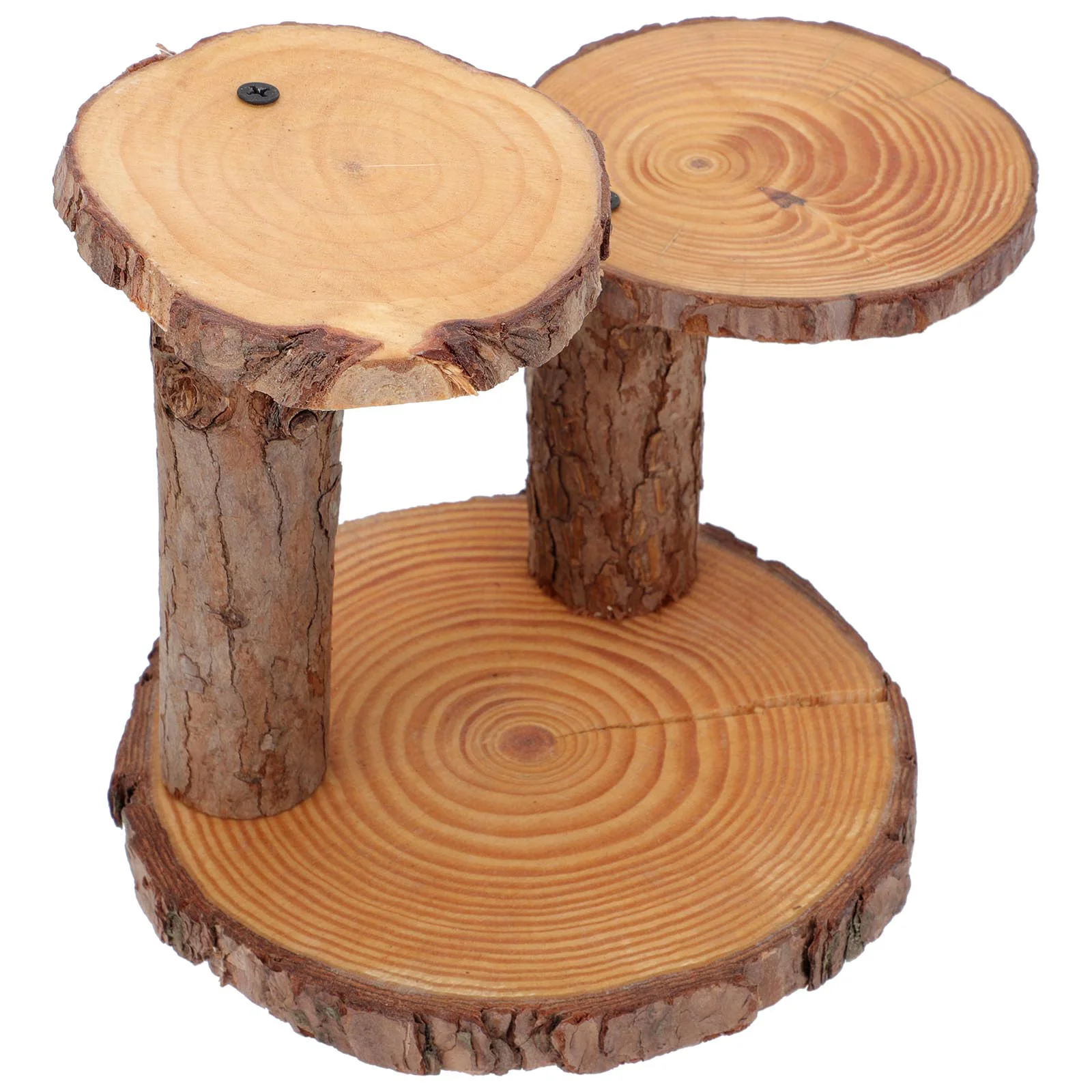 

Stand Wood Cake Cupcake Holder Tray Tiered Servingflower Dessert Round Tier Tower Gardening Display Bonsai Farmhouse Table Desk