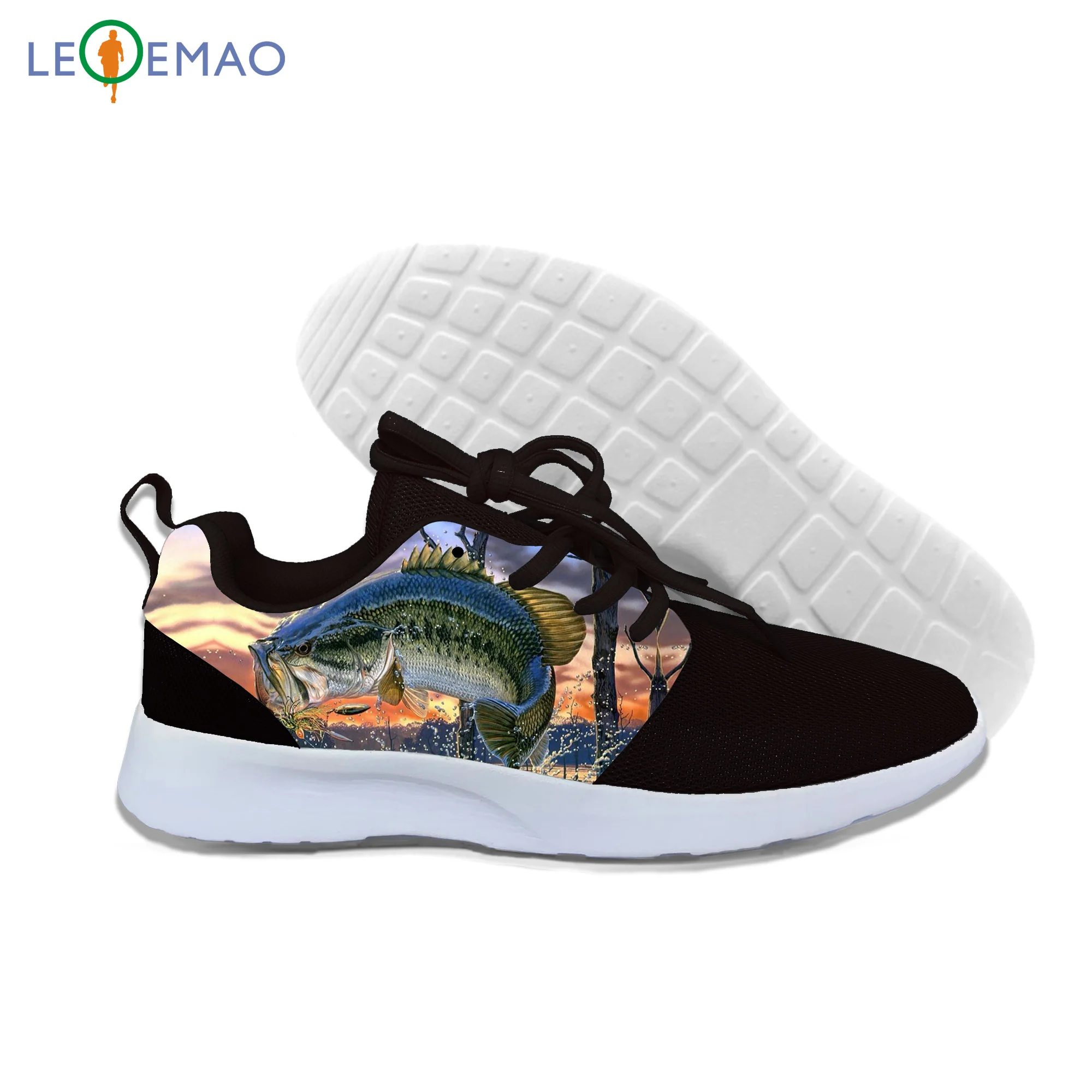 

Running Shoes For Men Sneakers Hot 3D Tropical Fish Funny For Fishinger Fisherman Hip Hop Canvas Shoes Air Mesh Shoes Breathable