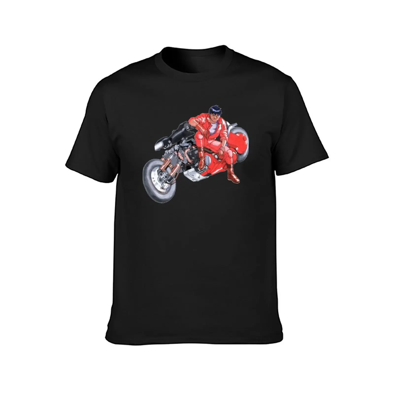 

Shotaro Kaneda Motorcycle T-Shirts Akira Harajuku Cotton T Shirts Short-Sleeve Funny Tops Mens Graphic Beach Clothing