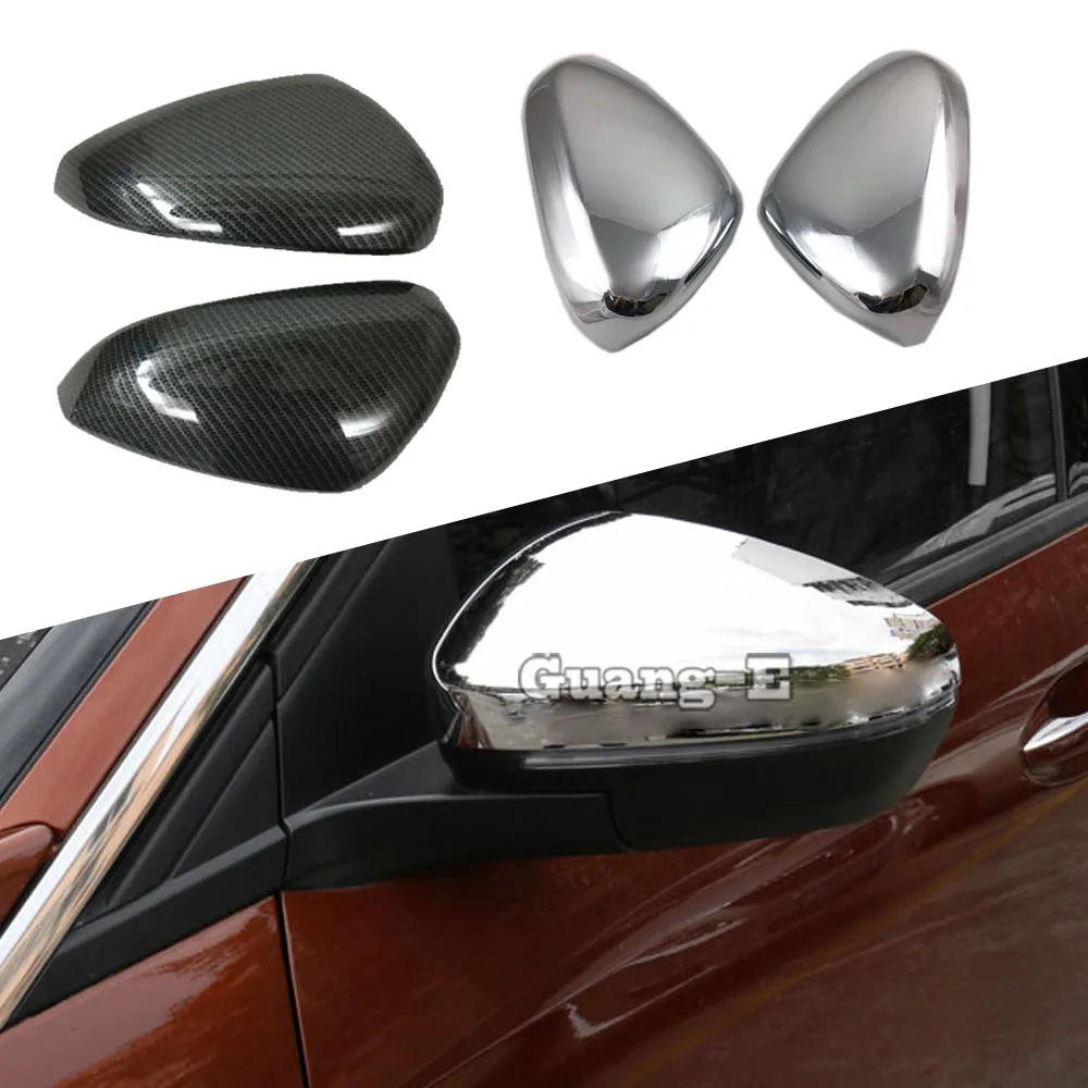 

Car Rear View Mirror Cover Side Wing Eyebrow Frame Covers Cap Trim Hood For Peugeot 3008 GT 3008GT 4008 2016 2017 2018 2019 2020