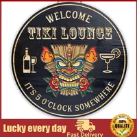 Artsy Woodsy All Over Printed Tiki Bar Sign Summer Decor, Backyard Bar & Grill Sign, Pool Sign, Tropical Beach Sign, Hawaii Luau