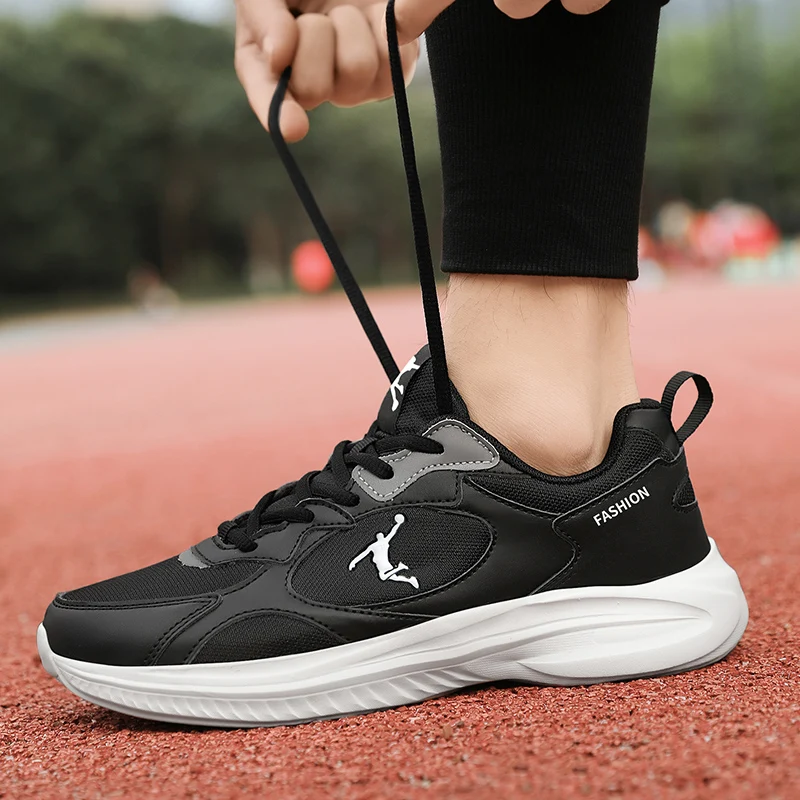 Mens Running Shoes Breathable Comfortable Sneakers Men Tennis Trainers Lightweight Casual Sports Shoes Male Lace-up Anti-slip