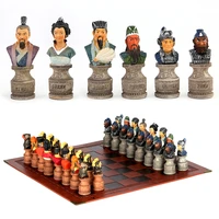 pure color gold silver roman column resin table game chess luxury knight educational toy chess character characteristic theme
