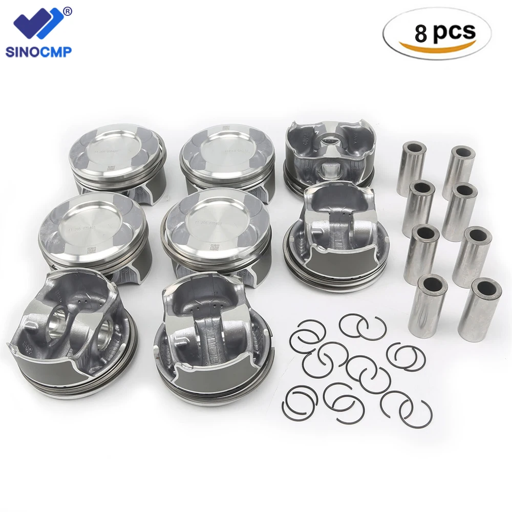 

8pcs Pistons Rings Set Φ24mm For 11-19 Mercedes-Benz X166 W166 W221 W222 GL500 S500 M278 GLS500 E500 ML500 4.6T 4.7T A2780302317