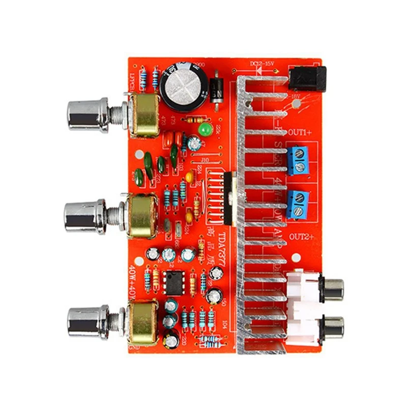 

HFES TDA7377 Digital Audio Amplifier Board 40W+40W Stereo 2.0 Channel Power Amplificador For Car DIY Speaker DC12V E5-005