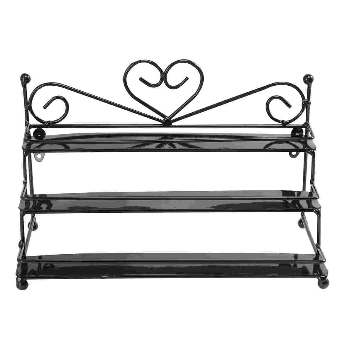 Metal Nail Polish Organizer Holder Table Posh Dispaly Organizing Rack (Black)