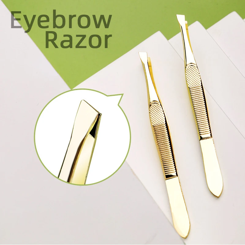 

1PCS Stainless Steel Eyebrow Tweezer Eye Brow Clips Face Hair Removal Makeup Tools Eyelashes Extension Double Eyelid Application