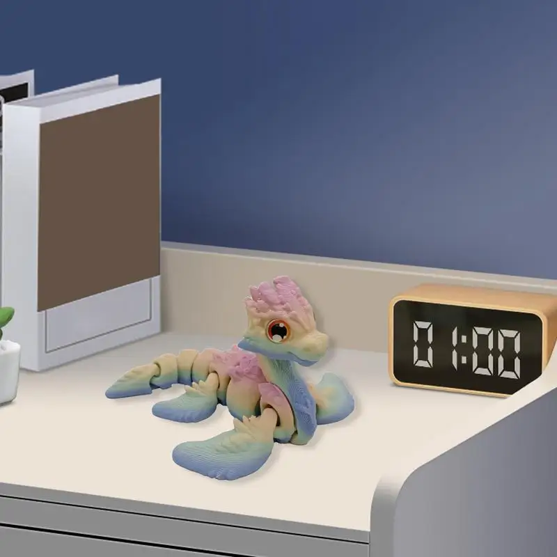 3D печатный морской дракон маленькая статуя дракона шарнирная гибкая игрушка