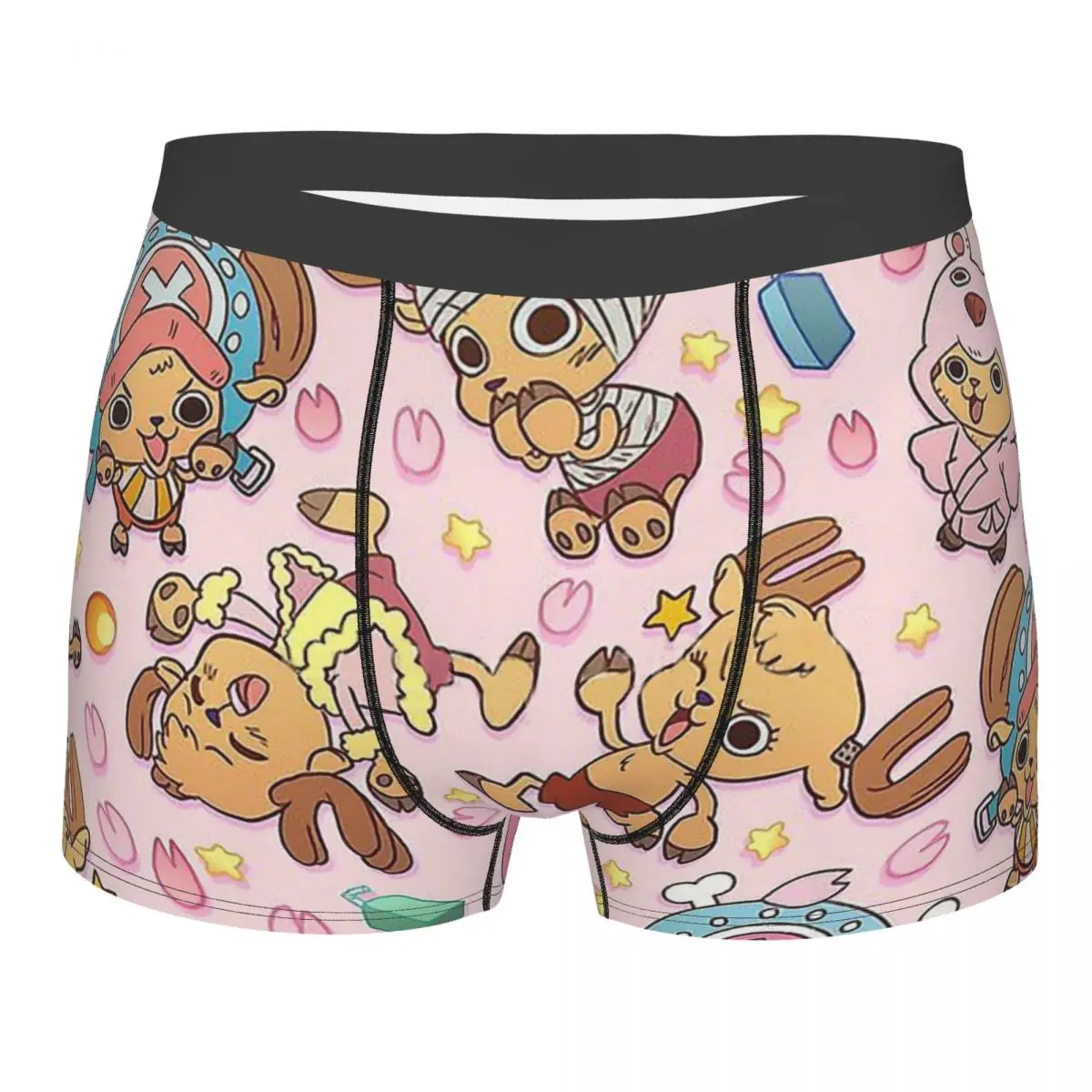 

Трусы-боксеры TONY Chopper мужские с принтом, Аниме Обезьяна D Luffy, слитное нижнее белье, шорты с принтом