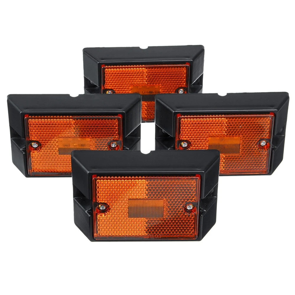 4X 12 В 4-светодиодный янтарный боковой габаритный фонарь герметичный погружной