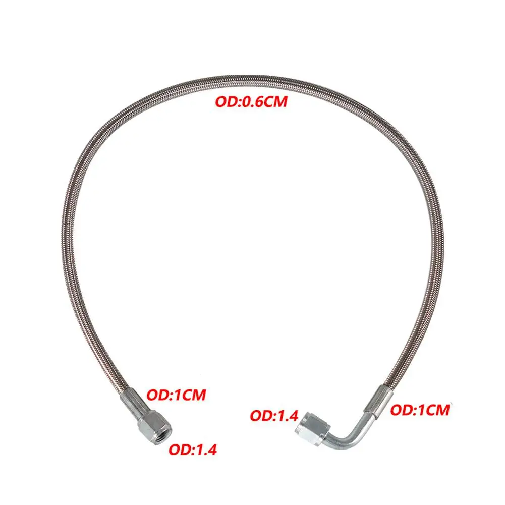 

Oil Feed Line 12"/24" Stainless Steel Braided Tube Self-sealing Universal Modified Accessories