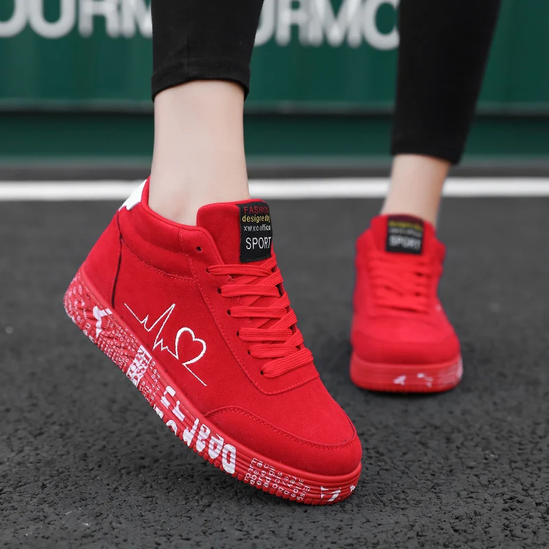 Fashion Women Vulcanized Shoes Sneakers Ladies Lace-up Casual Shoes Breathable Canvas Lover Shoes Graffiti Flat Zapatos Hombe