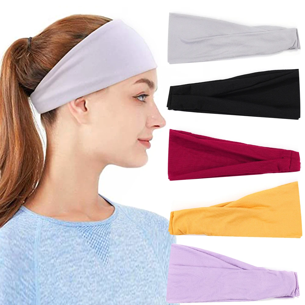 

Women Headband Solid Color Twist Cotton Wide Turban Twisted Knotted Headwrap Girls Hairband Fashion Hair Accessories Scrunchies