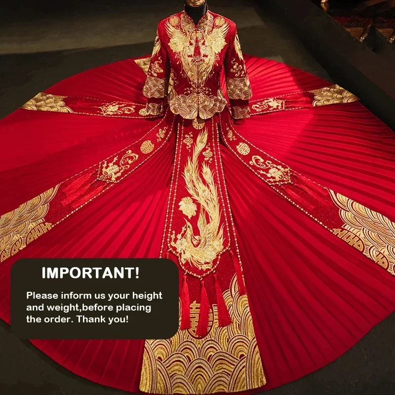 Китайское свадебное платье Xiuhe в стиле ретро