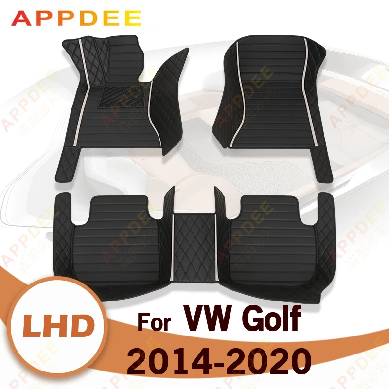 

Car Floor Mats For VW Volkswagen Golf 2014 2015 2016 2017 2018 2019 2020 Custom Auto Foot Pads Carpet Cover Interior Accessories