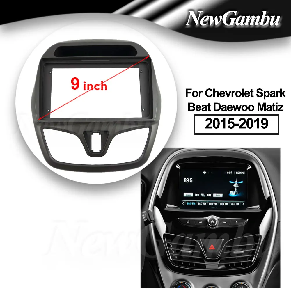 

9-дюймовая магнитола для Chevrolet Spark Beat Daewoo Matiz 2015-2019, стерео DVD-плеер, устанавливаемая панель с объемной отделкой