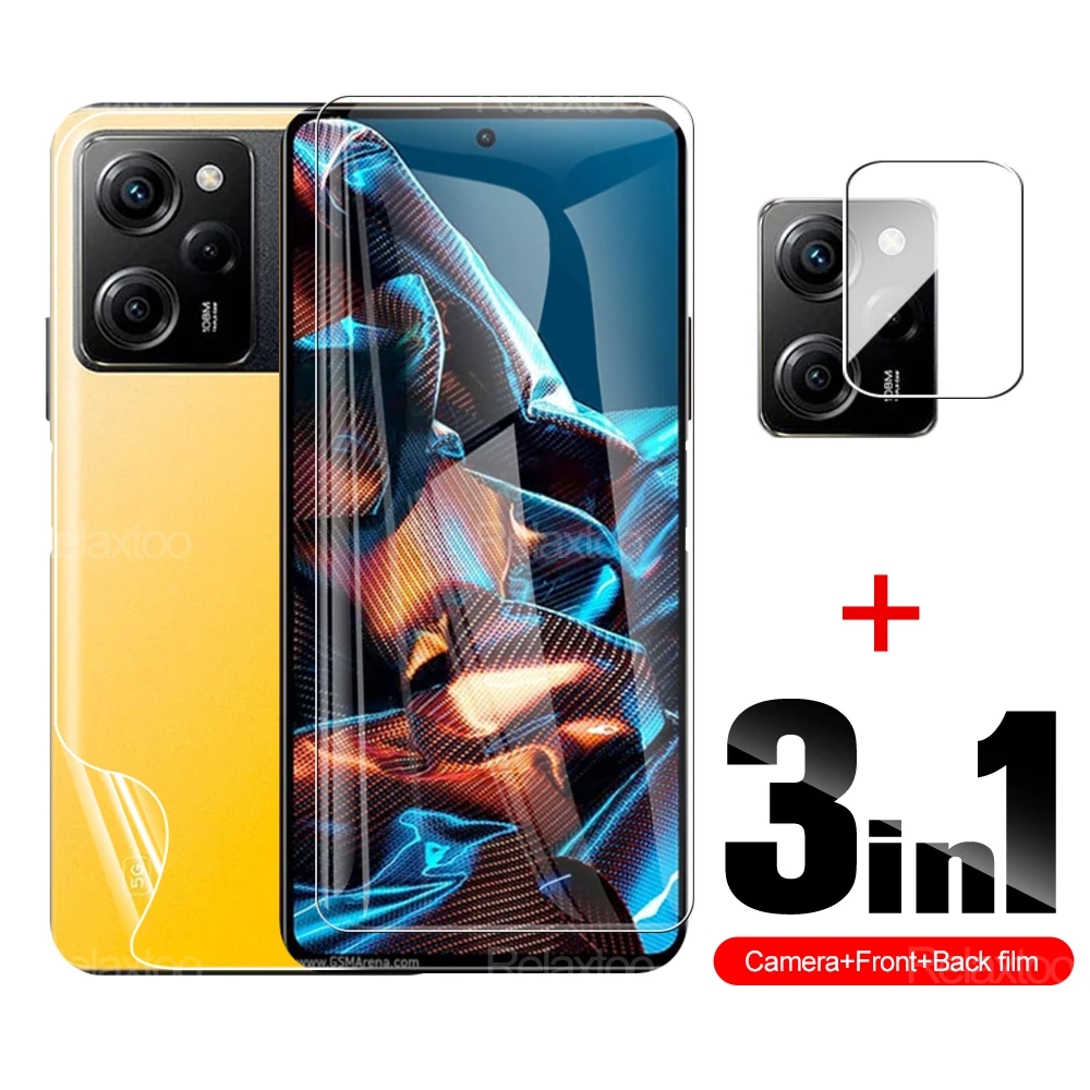 

Чехол 3 в 1, Защитная пленка для Xiaomi Poco X5 Pro
