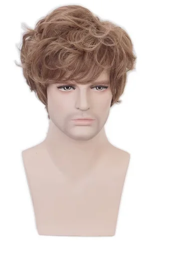 Володар колец Билбо Баггинс Хоббит Косплей Парик Коричневые Короткие вьющиеся