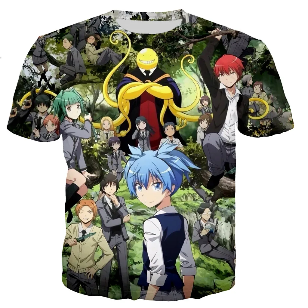 

2022 new anime assassination classroom 3D printing T-shirt men and women new fashion fashion cool casual style top