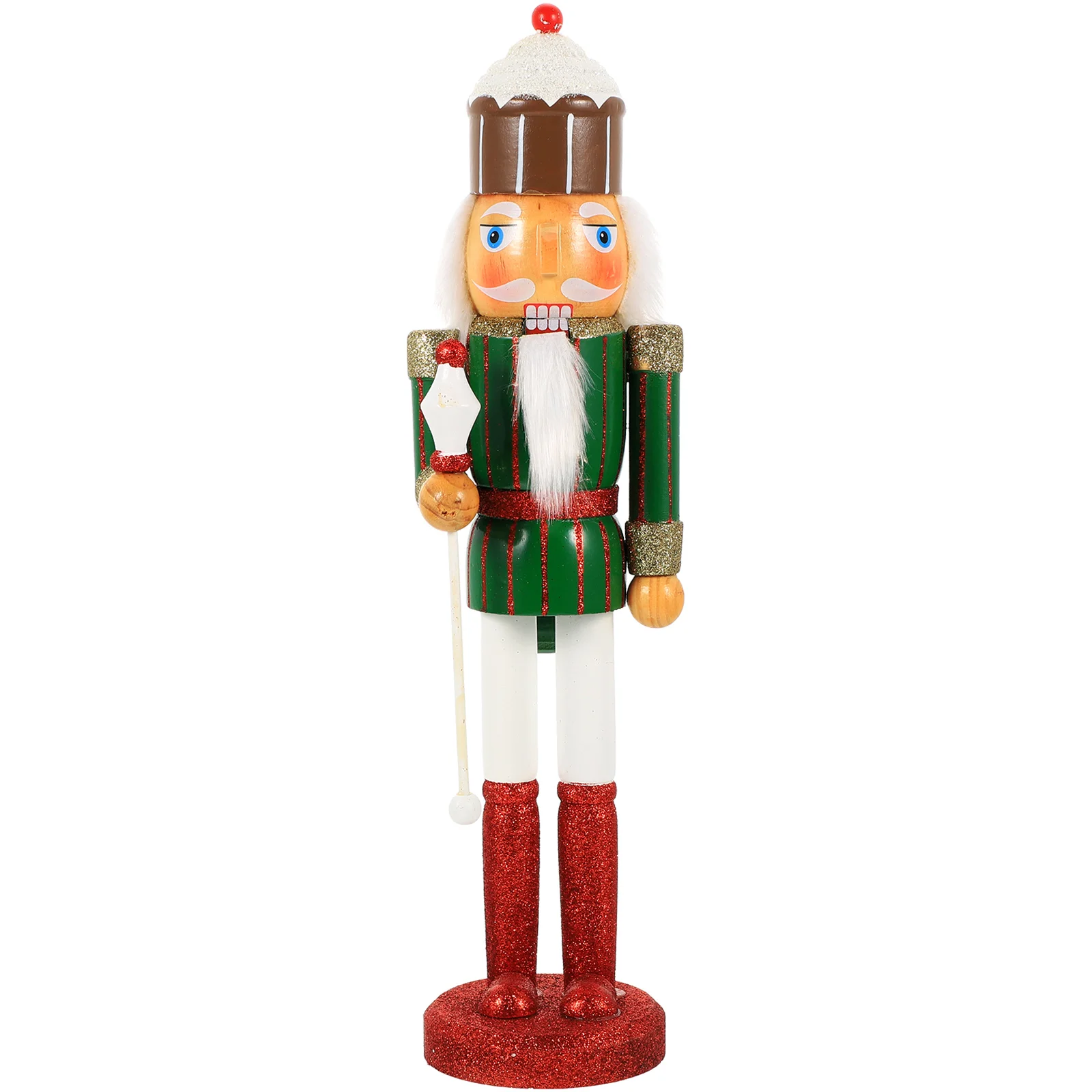 

Nutcrackerdecor Christmas Ornament Wooden Soldier Desktop Figurine Gifts Table Nutcrackers White Foot Yardfigures Pajamas Large