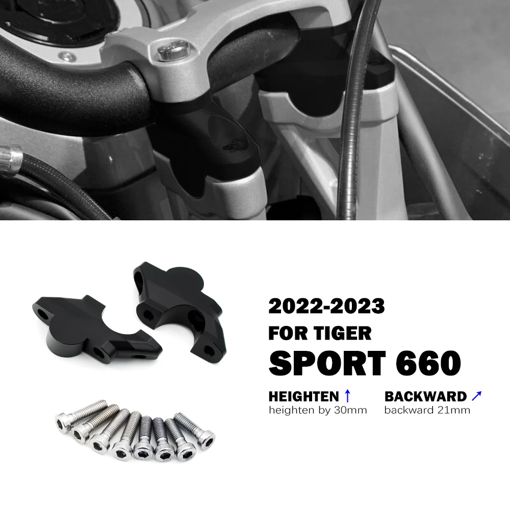 

Для Tiger Sport 660 аксессуары 2022-2023 Монтажная Ручка Зажим для Руля Мотоцикла переходники для руля CNC алюминий