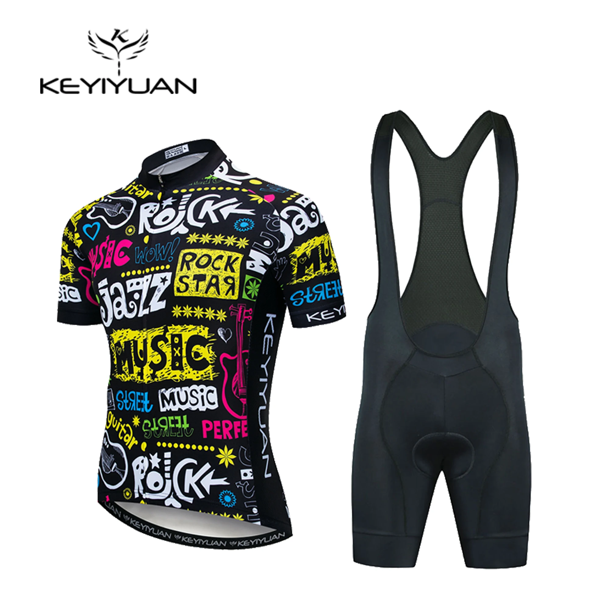 

Keyiyuan 2023 Summer Man Multicolor Cycling Shorts Bib Set MTB Clothing Maillot Ciclismo Hombre