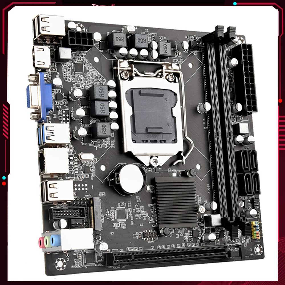 

H110 Motherboard LGA 1151 DDR4 Desktop Motherboards Support 6/7/8/9th CPU VGA LGA 1151 M.2 NVME DDR4 RAM 64GB SATA Motherboard